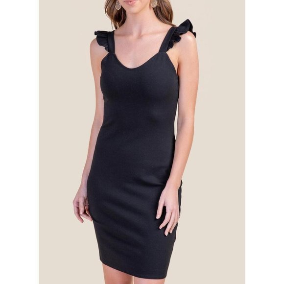 Francesca's | NWT Flutter Sleeve Dress - Picture 2 of 9